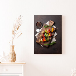 Obraz na płótnie Grillowane warzywa na desce do krojenia