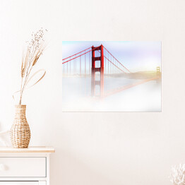 Plakat samoprzylepny Most Golden Gate w gęstej mgle