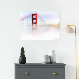 Plakat Most Golden Gate w gęstej mgle