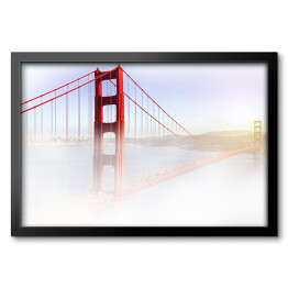 Obraz w ramie Most Golden Gate w gęstej mgle