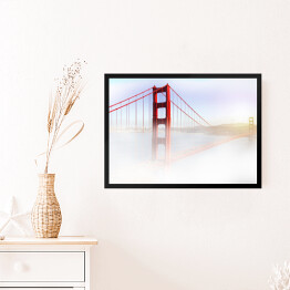 Obraz w ramie Most Golden Gate w gęstej mgle