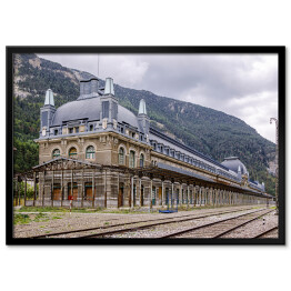 Plakat w ramie Stacja kolejowa Canfranc, Huesca, Hiszpania