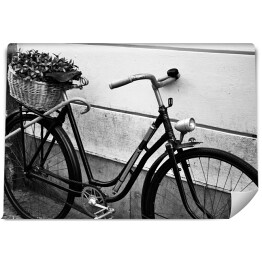 Fototapeta Rower na ulicach Pragi w odcieniach czerni i bieli