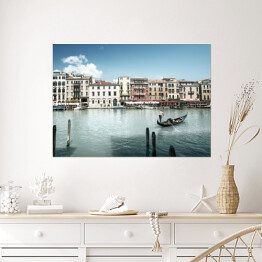 Plakat samoprzylepny Kanał Grande w Wenecji w piękny dzień, Włochy