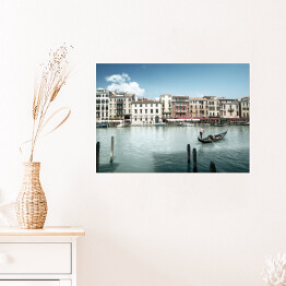 Plakat samoprzylepny Kanał Grande w Wenecji w piękny dzień, Włochy