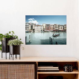 Plakat Kanał Grande w Wenecji w piękny dzień, Włochy