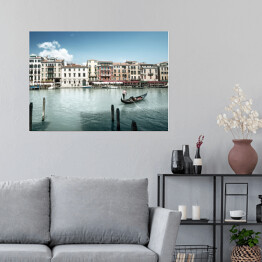 Plakat Kanał Grande w Wenecji w piękny dzień, Włochy