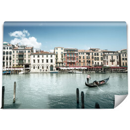 Fototapeta winylowa zmywalna Kanał Grande w Wenecji w piękny dzień, Włochy