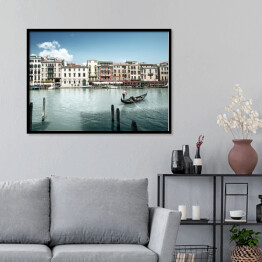 Plakat w ramie Kanał Grande w Wenecji w piękny dzień, Włochy