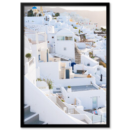 Plakat w ramie Oia - miasto na wyspie Santorini, Grecja