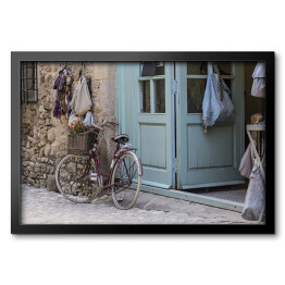 Obraz w ramie Stary rower vintage w Peratallada