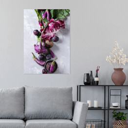 Plakat samoprzylepny Purpurowe warzywa