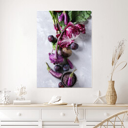Plakat samoprzylepny Purpurowe warzywa
