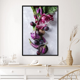 Plakat w ramie Purpurowe warzywa