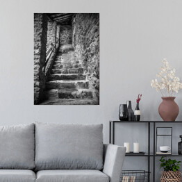 Plakat Kamienne schody w starym zamku