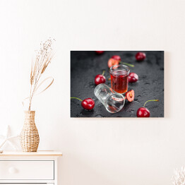 Obraz na płótnie Świeżo zrobiony likier wiśniowy