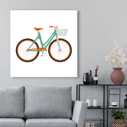 Obraz na płótnie Ładny rower z koszem 
