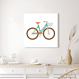 Obraz na płótnie Ładny rower z koszem 