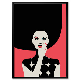 Plakat w ramie Portret modnej kobiety w stylu pop art