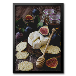 Obraz w ramie Figi z serem i miodem