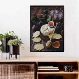 Obraz w ramie Figi z serem i miodem