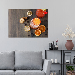 Plakat samoprzylepny Pomarańczowy koktajl margarita 