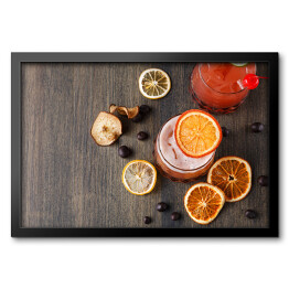 Obraz w ramie Pomarańczowy koktajl margarita 