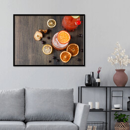 Plakat w ramie Pomarańczowy koktajl margarita 