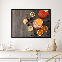 Obraz w ramie Pomarańczowy koktajl margarita 