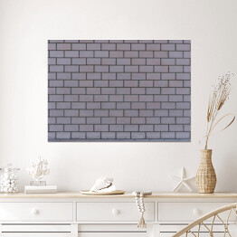 Plakat samoprzylepny Ściana z niebieskoszarymi cegłami