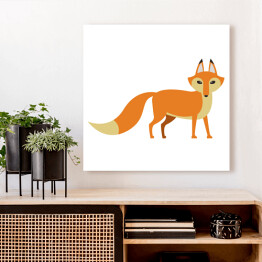 Obraz na płótnie Rysunek - stojący lis