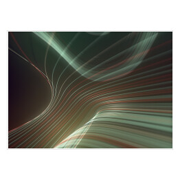 Plakat samoprzylepny Kolorowe linie - abstrakcyjna kompozycja 3D