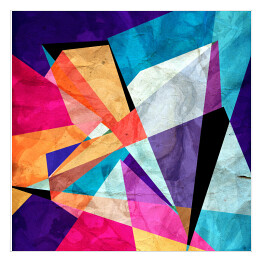 Plakat samoprzylepny Geometryczna kolorowa kompozycja
