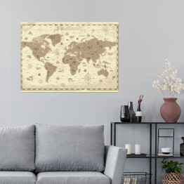 Plakat Mapa starożytnego świata