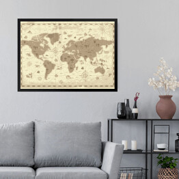 Obraz w ramie Mapa starożytnego świata