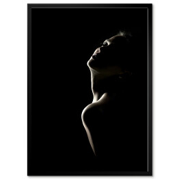Obraz klasyczny W cieniu. Portret kobiety fotografia czarno biała