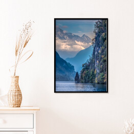 Plakat w ramie Piękny widok górski w Szwajcarii