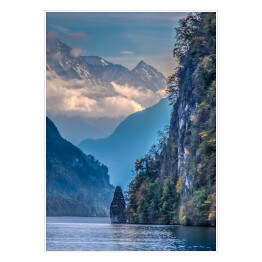 Plakat samoprzylepny Piękny widok górski w Szwajcarii