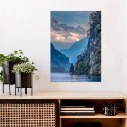 Plakat Piękny widok górski w Szwajcarii