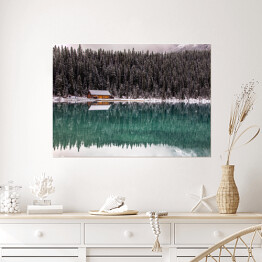Plakat samoprzylepny Jezioro zimą