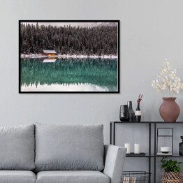 Plakat w ramie Jezioro zimą