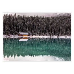 Plakat samoprzylepny Jezioro zimą