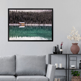 Obraz w ramie Jezioro zimą
