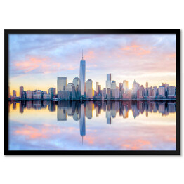 Plakat w ramie Panorama Manhattanu o poranku