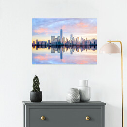 Plakat Panorama Manhattanu o poranku