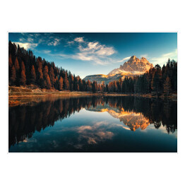 Plakat samoprzylepny Jezioro w górach, Włochy