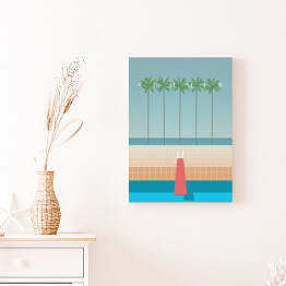 Obraz na płótnie Plaża z palmami