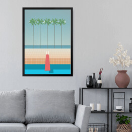 Obraz w ramie Plaża z palmami