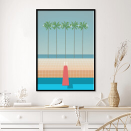 Plakat w ramie Plaża z palmami