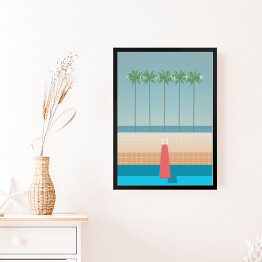 Obraz w ramie Plaża z palmami